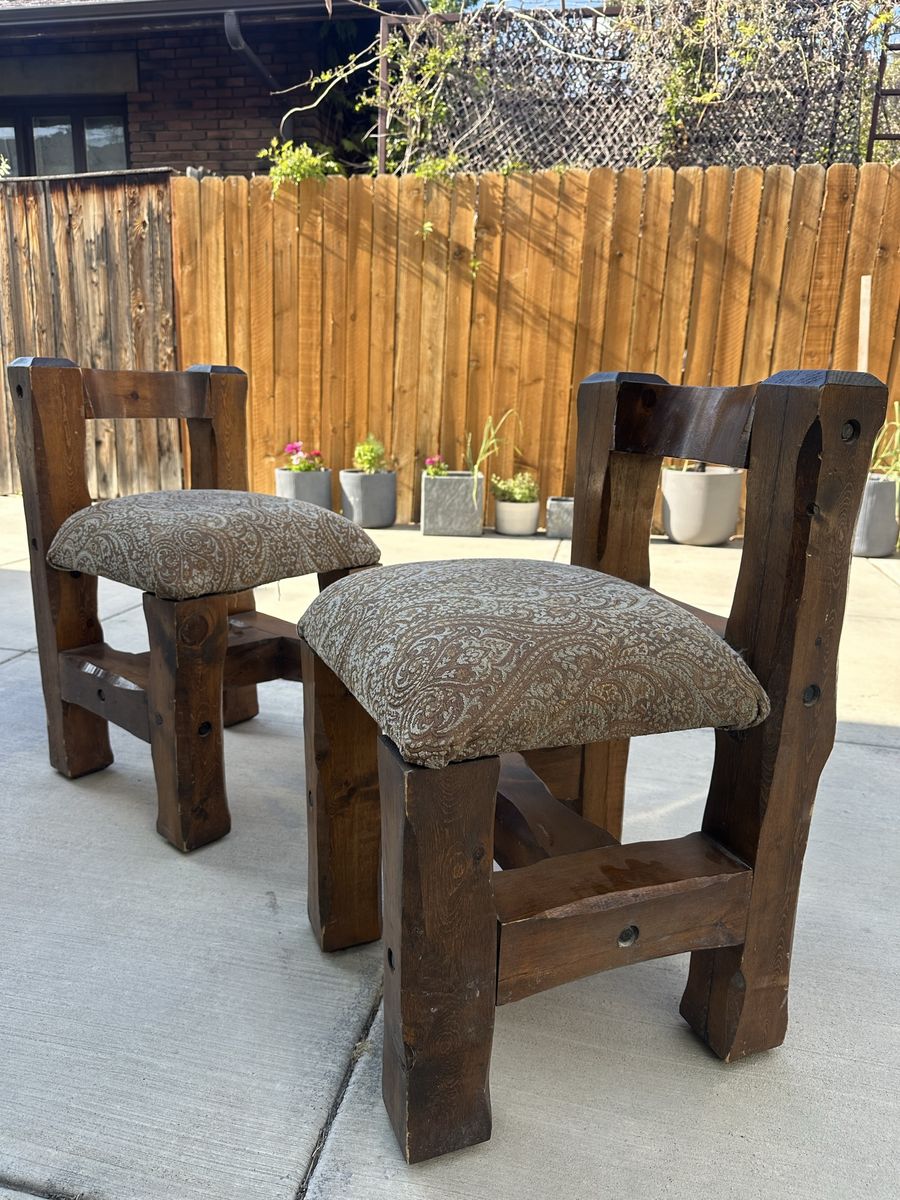 Heavy wood unique handmade chairs