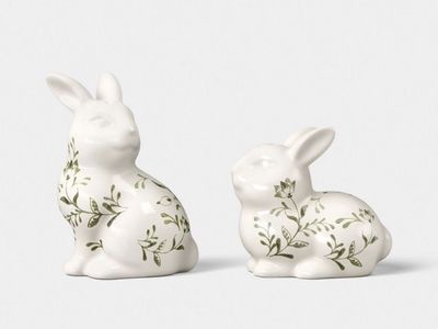 Easter Stoneware Bunny Salt and Pepper Shaker Set