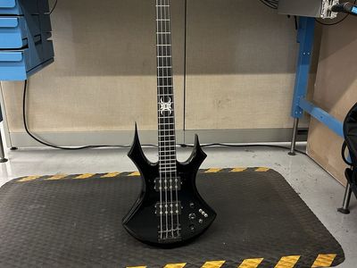 BC Rich Virgin Neck-Through Bass Guitar Early 2000s Black/Green