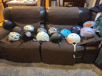 ski and snowboard helmets small (goggles too)