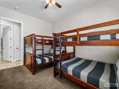 Solid Wood Twin over Twin Bunk Beds w/ Mattresses & Bedding