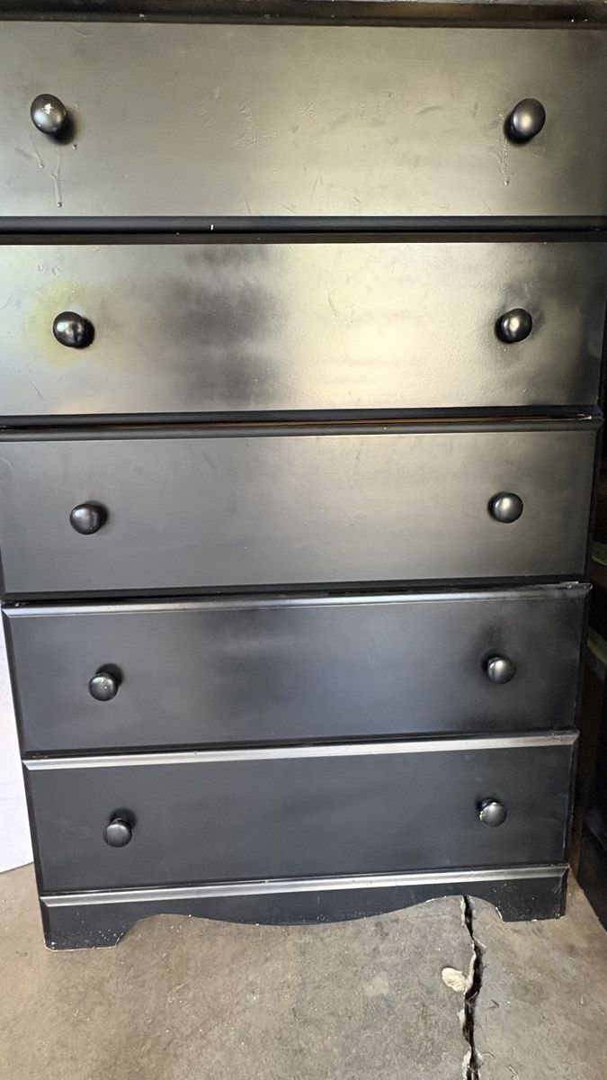 Black 5-Drawer Chest of Drawers OBO MOVING QUICK PICK UP ASAP