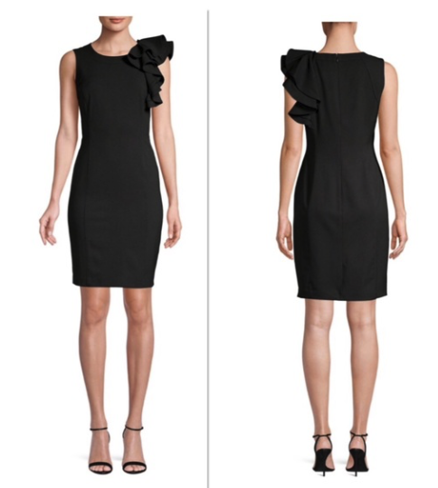 Calvin Klein Fancy Black Cocktail Dress size 4