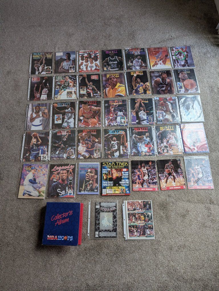 Vintage Beckett Basketball & Legend & Star Trek Magazines & Collector's Album Lot