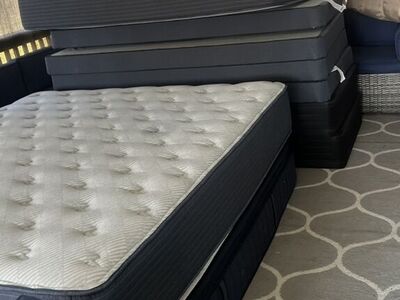 Good Condition Serta King Mattress And Box Spring