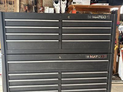 Matco Tools Rolling Tool Box Chest Combo with Assorted Mechanics Hand metric and standard Air Tools