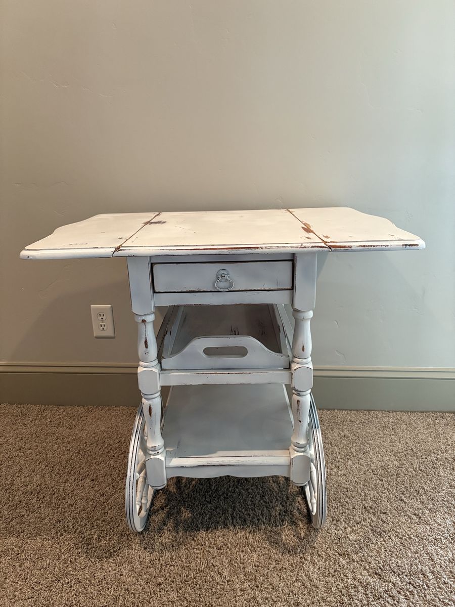 Vintage wood teacart