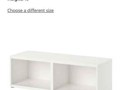 2 IKEA BESTÅ Frame White 47 1/4 x 15 3/4 x 15 Inch Shelf Storage Unit