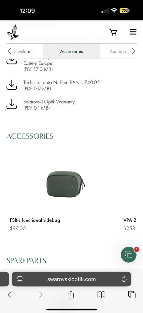 Swarovski FSB L Functional Sideback