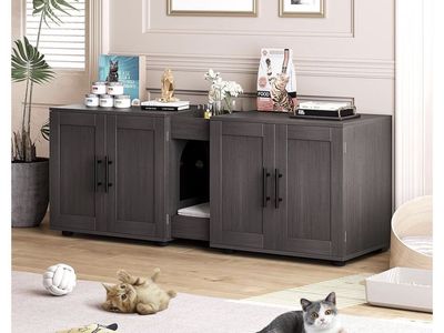 55" Large Cat Litter Box Enclosure Furniture