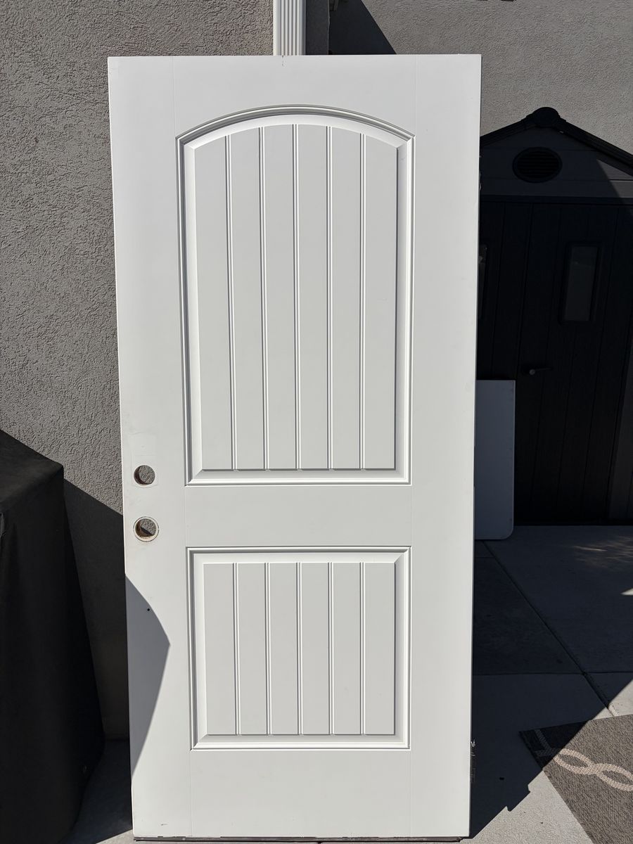 Exterior metal door