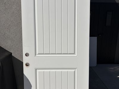 Exterior metal door