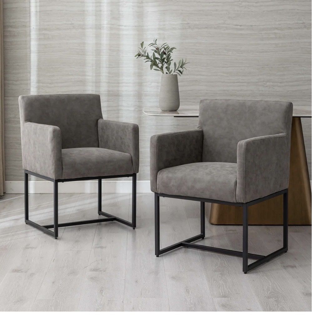 Guyou Modern Faux Leather fiber Upholstered Dining Chairs Set