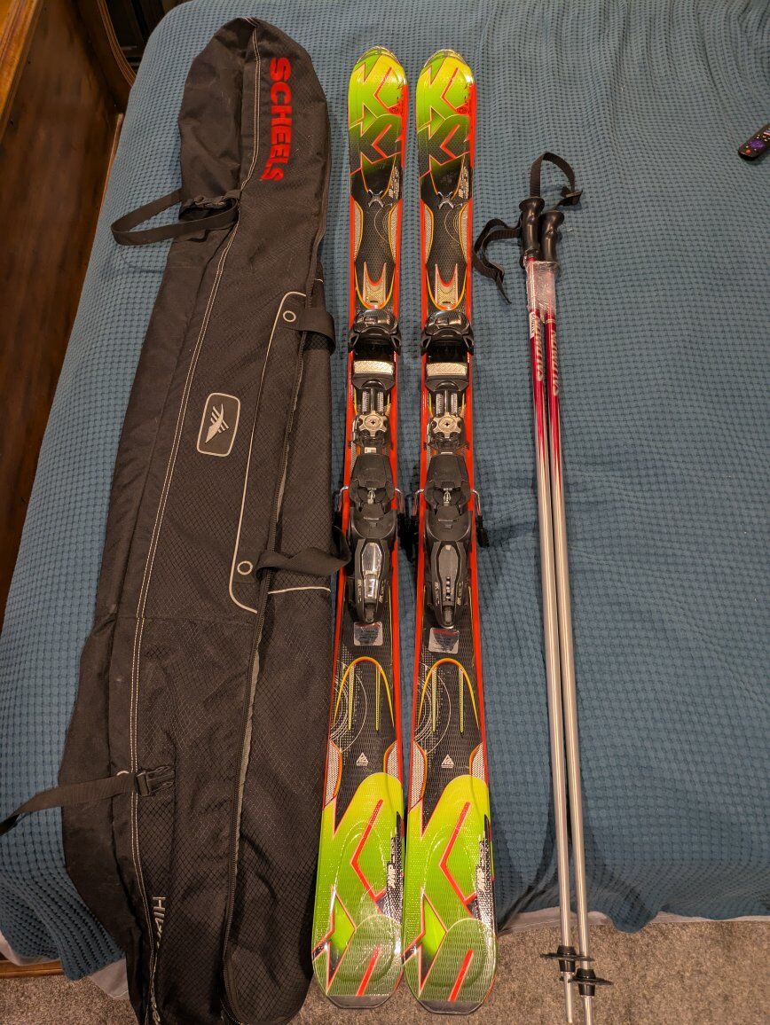 K2 AMP 167 CM with Binding, pole , Bag