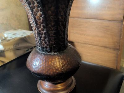 decorative metal vase