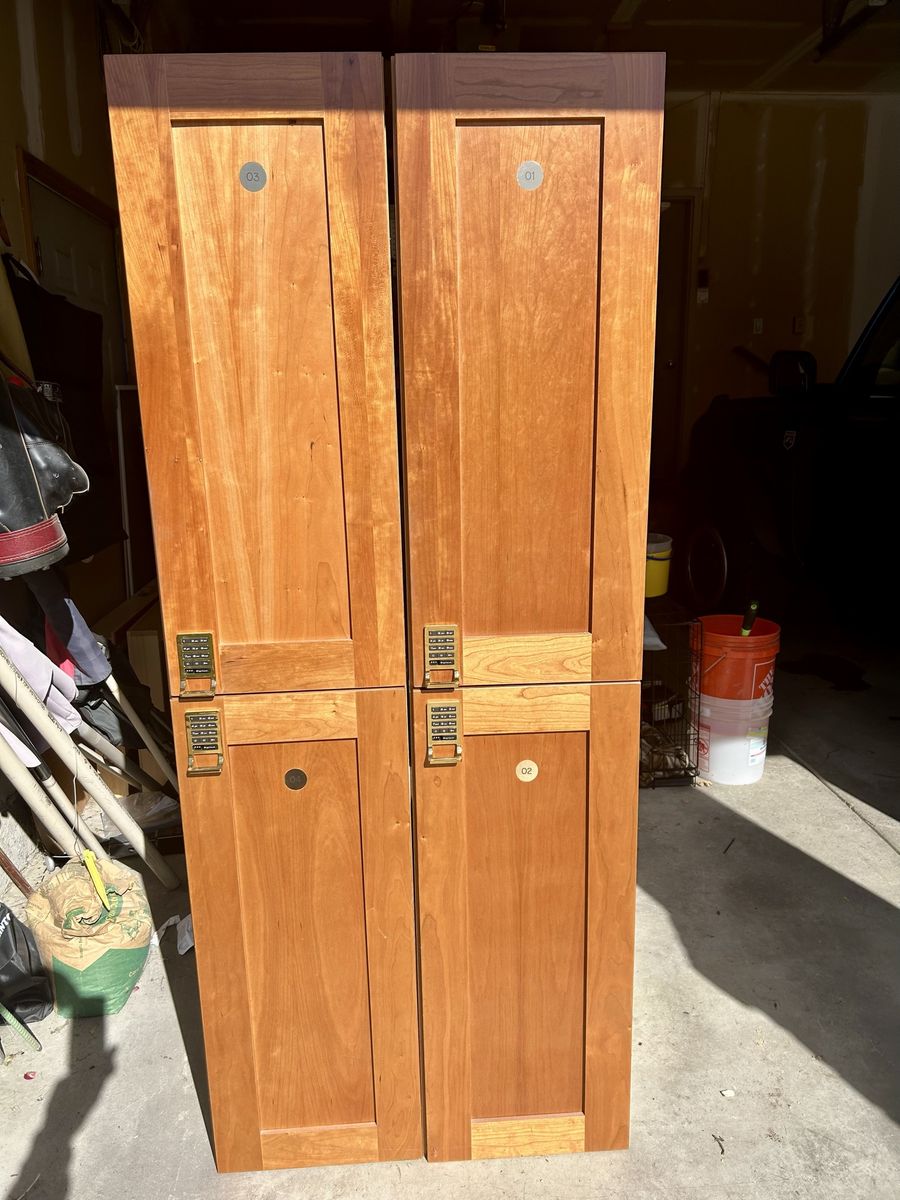 Cherry Wood Aesthetic Lockers with Locks