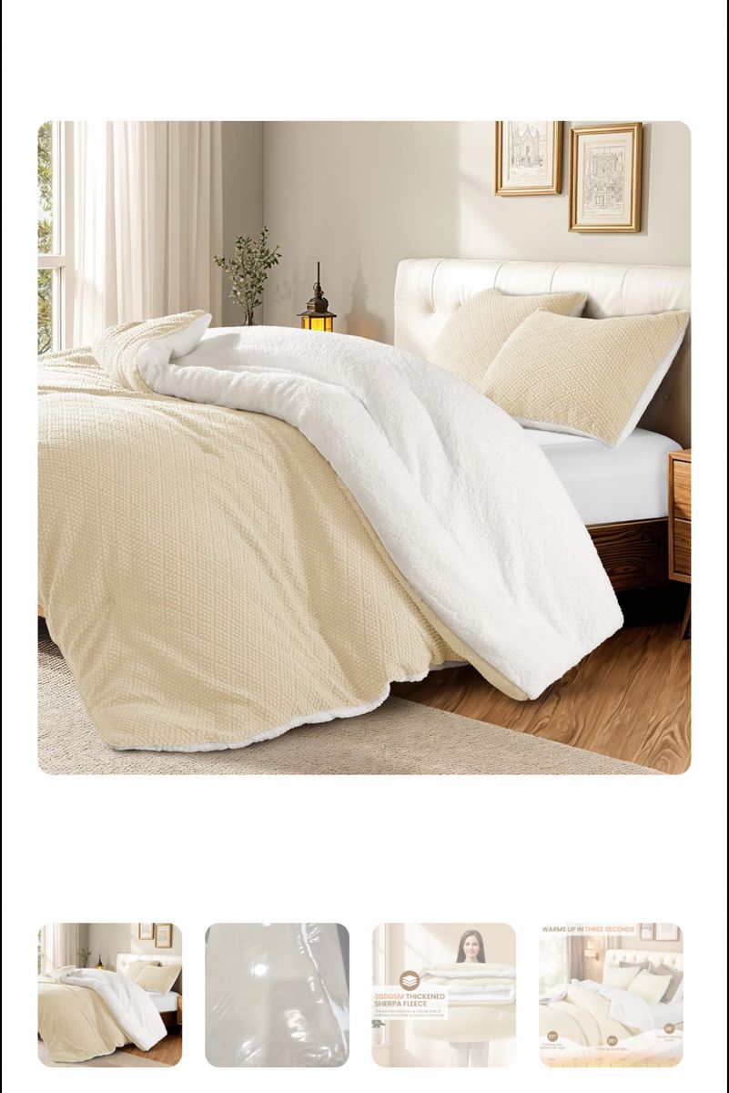 King Sherpa comforter set