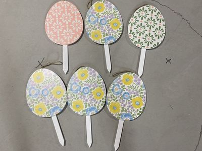 Wooden Egg Peg Decorations