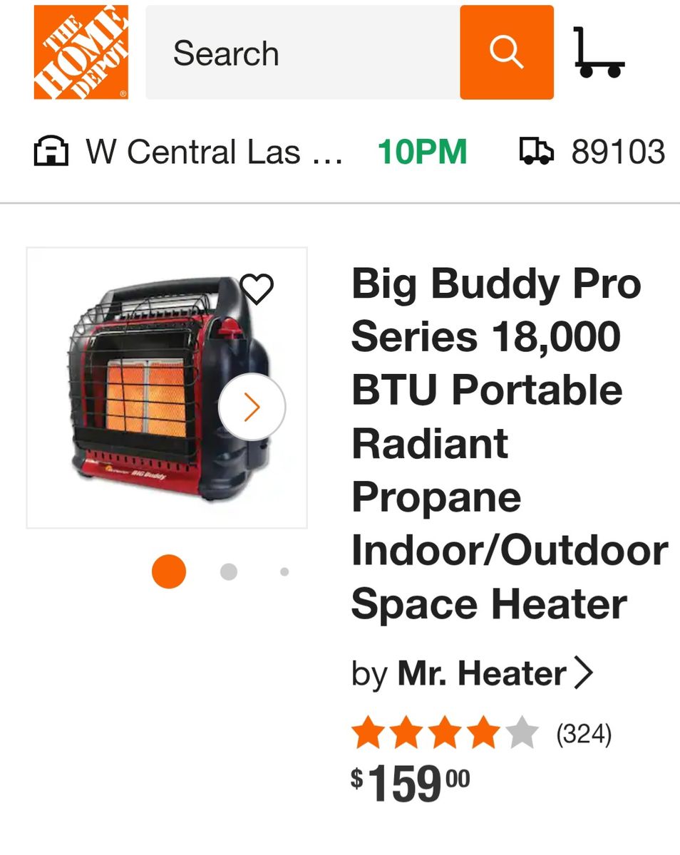 Portable propane heater and hose