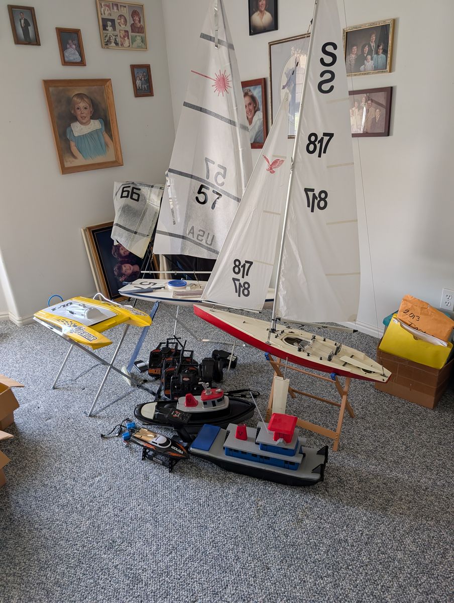 Remote control sail and power boats