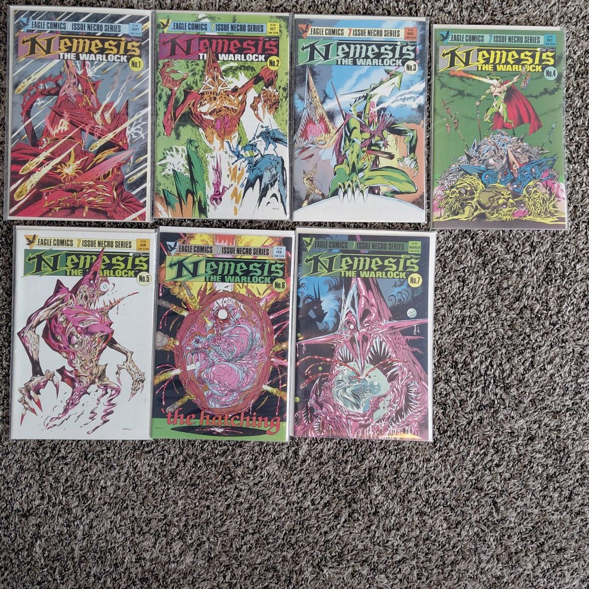 Full set of Nemesis The Warlock Vintage Comic books. Top grades