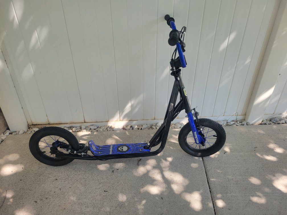 Mongoose Expo BMX Scooters with Air Tires - Blue & Black