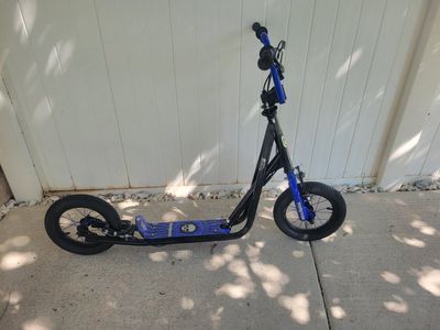 Mongoose Expo BMX Scooters with Air Tires - Blue & Black