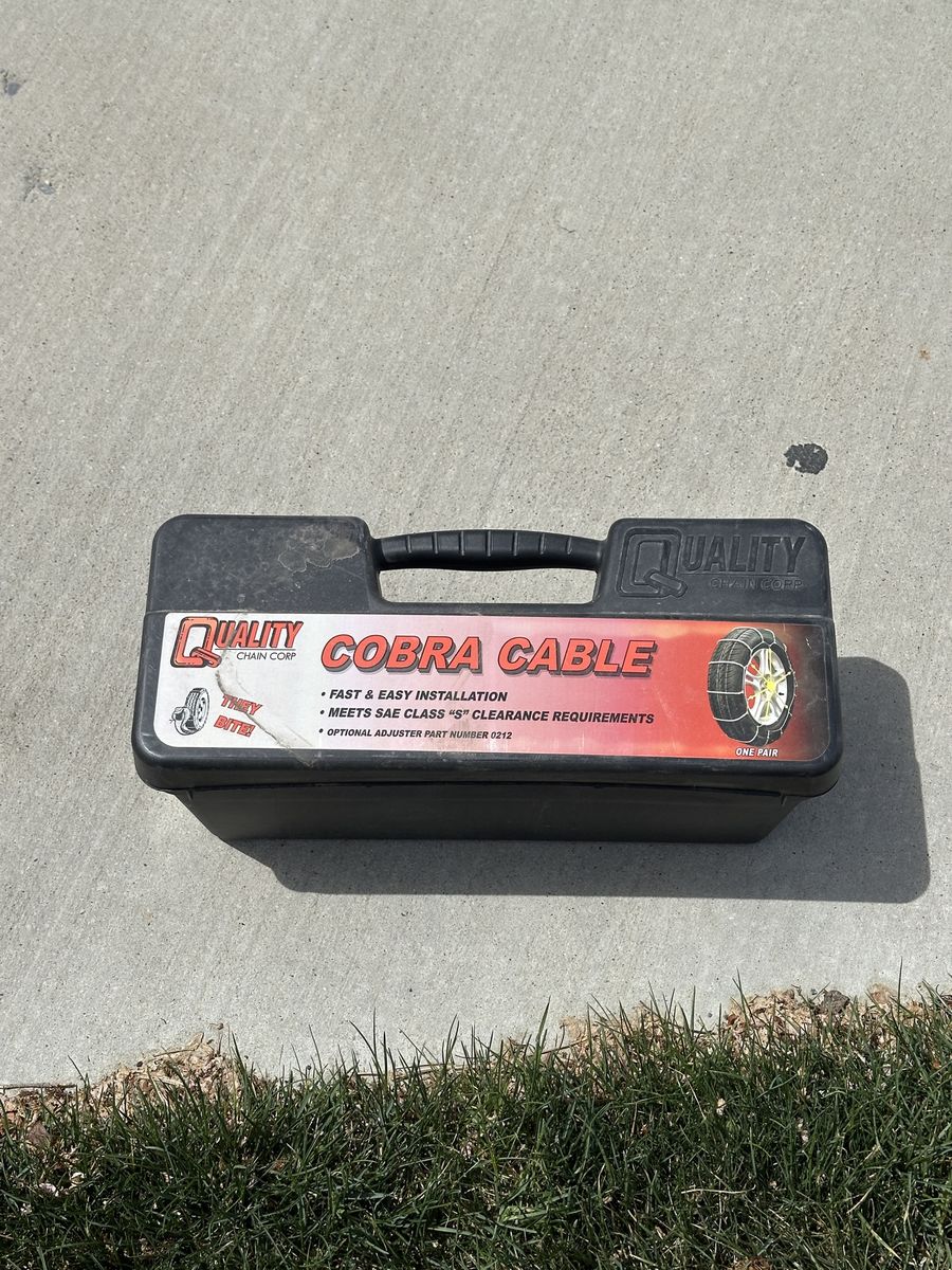 Quality Cobra Cable Tire Chains W/ Case