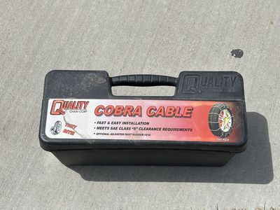 Quality Cobra Cable Tire Chains W/ Case