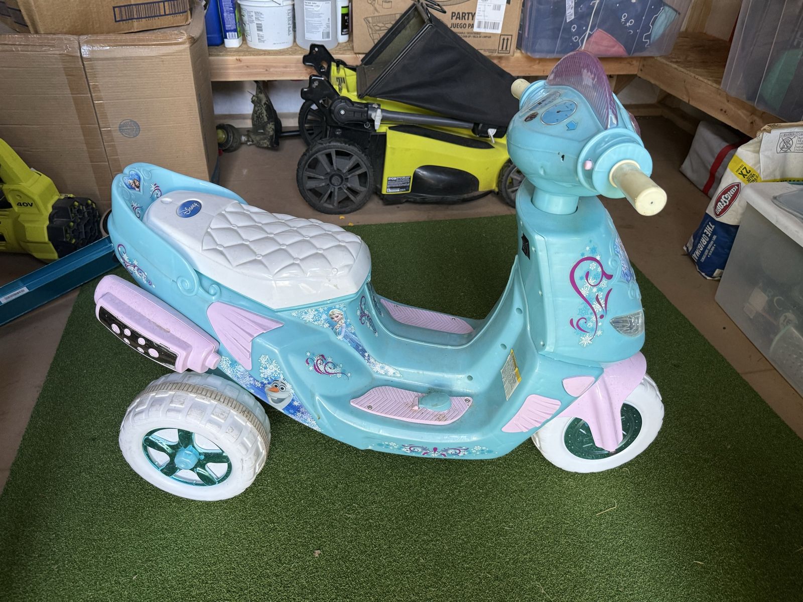 Disney Frozen Ride-On Scooter motorized electric Toy for Kids - Blue/Pink