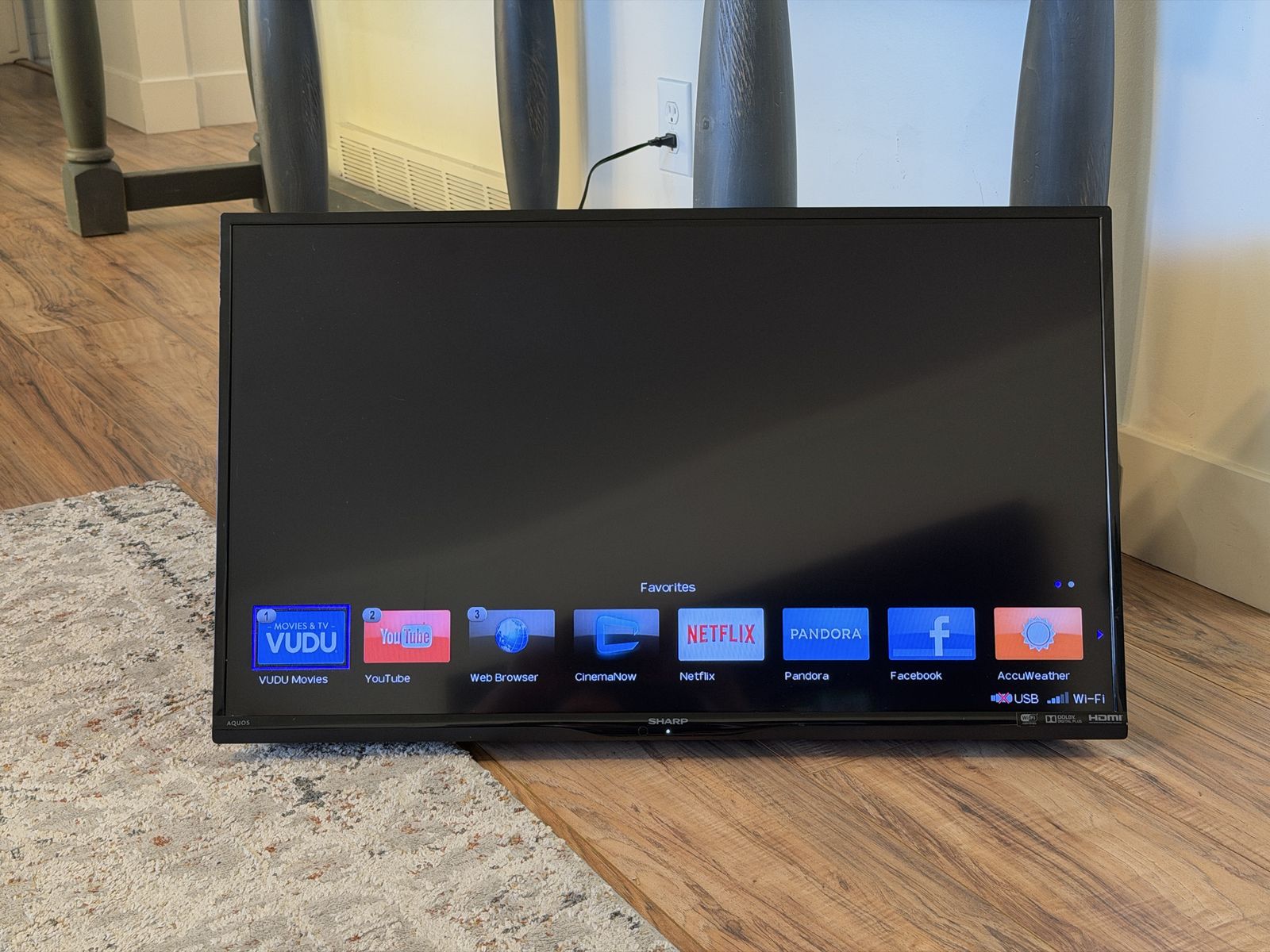 Sharp AQUOS 32” Smart LED TV – Remote & Wall Mount Included