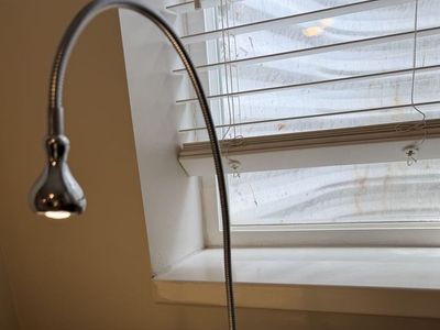 Modern Chrome Gooseneck Desk Lamp - Adjustable Reading Light