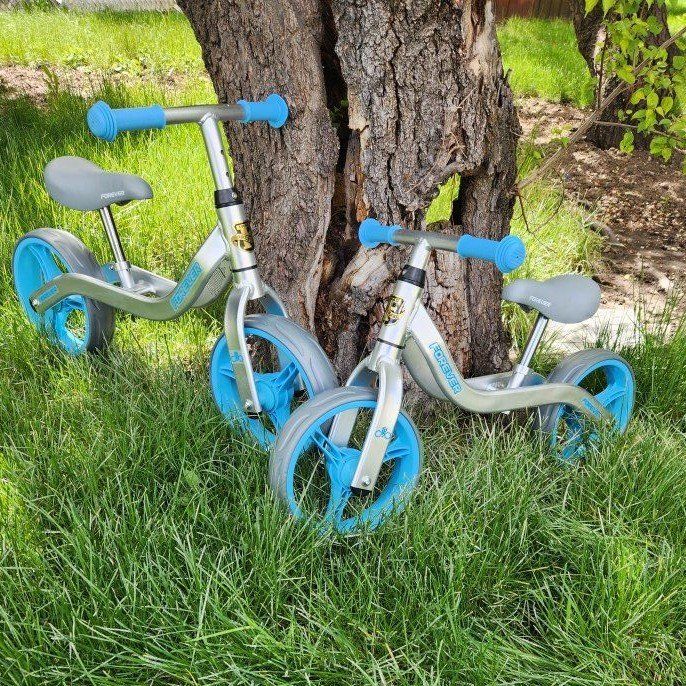 balance bike, forever, blue, silver, new con