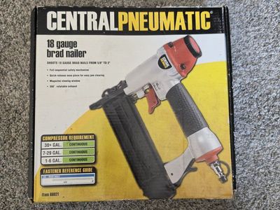 18 Gauge Brad Nailer - Shoots 5/8" to 2" Nails Central Pneumatic