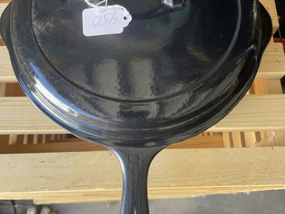 Cast Iron Skillet with Lid - Black, Pre-seasoned, Durable Cookware