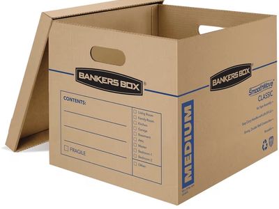 Cardboard Moving Boxes, No Tape Design (Free)