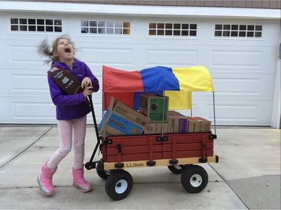LL Bean XL Wagon with Snow Sleds