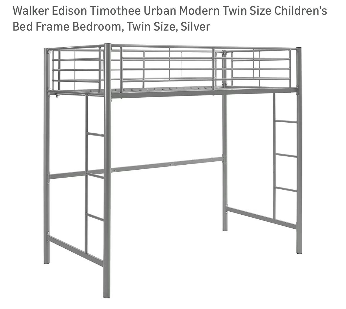 Metal Loft Bed Frame (Twin)