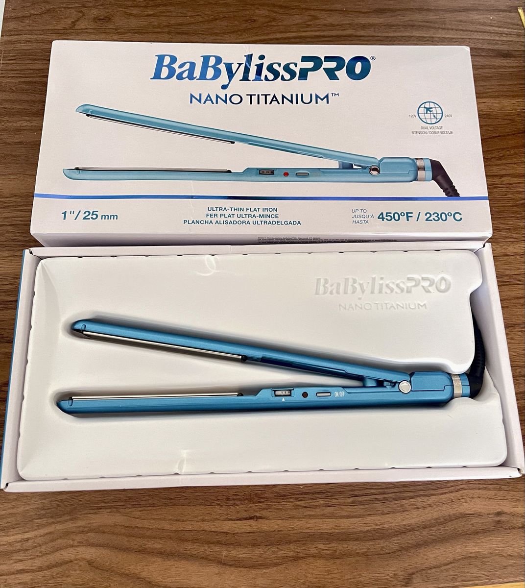 BaBylissPRO Nano Titanium 1" Flat Iron