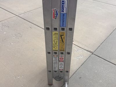 Krause MultiMatic Multi-Purpose Articulated Ladder, Aluminum, Made in USA 16’