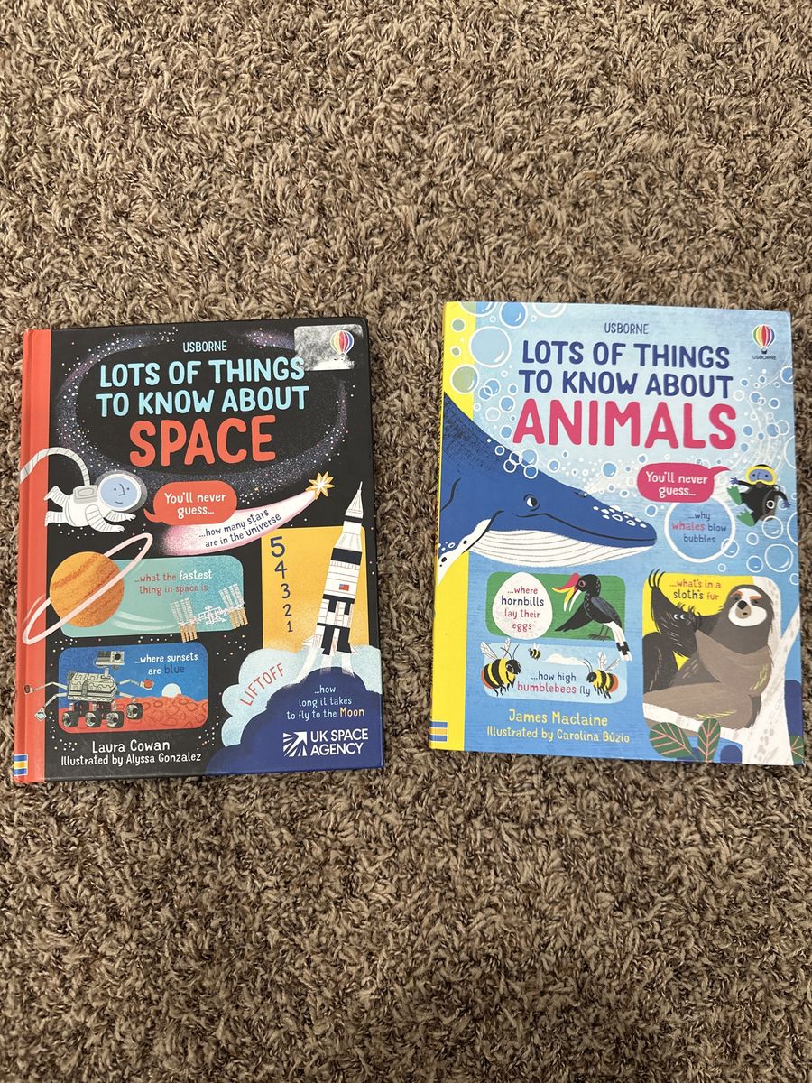 Usborne Lots of Things to Know About Animals and Space books