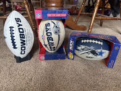 Set of three Dallas Cowboy footballs