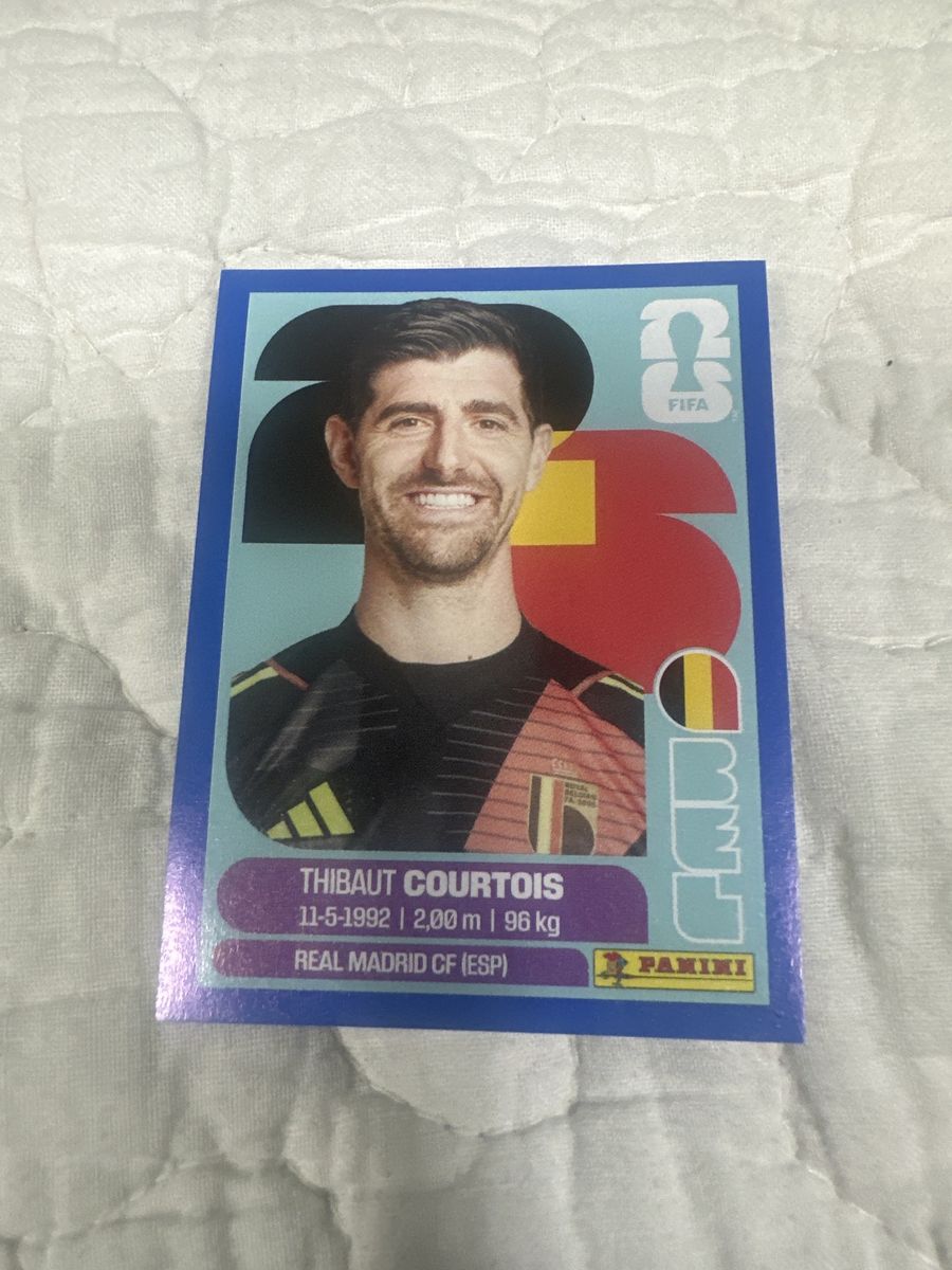 Panini FIFA World Cup Qatar 2022 Thibaut Courtois Belgium #23 Sticker Real Madrid CF