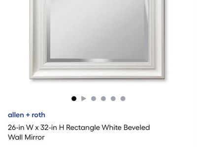 White Rectangle Mirror
