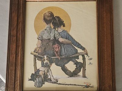 Norman Rockwell Framed Prints - Set of 3 Classic Children's Art, Vintage Wood Frames