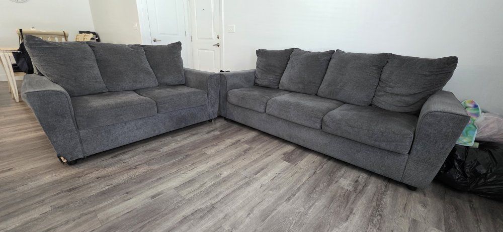 Couch Set/ Entertainment Center Combo