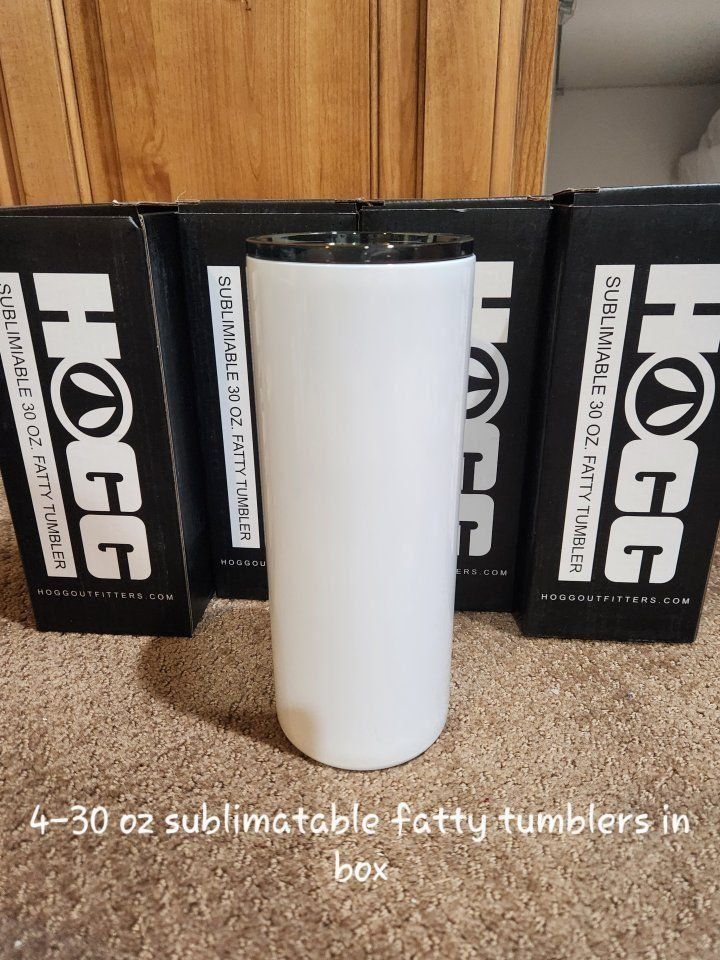 HOGG Sublimation Tumbler 37 Lot - 20oz & 30oz Assorted Sizes in Boxes