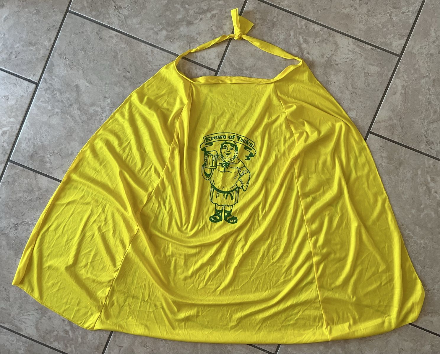 Adult Size Yellow Cape- Krewe Of Tucks- Mardi Gras