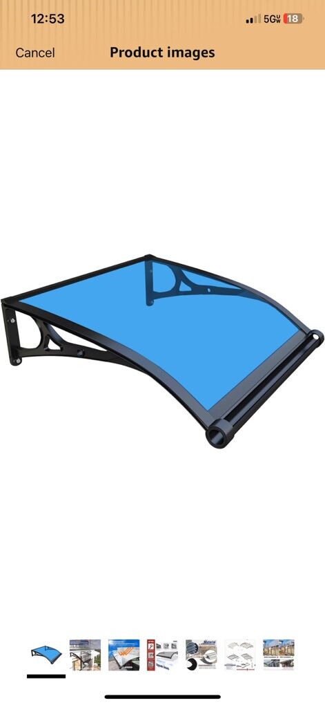 NEW IN BOX - DOOR AWNING / CANOPY 40 x 40