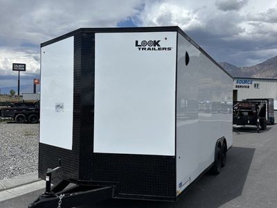 8.5x20 Look ST DLX Enclosed Cargo Trailer - 7'0" Interior - 7K GVWR - .080 PolyCor, Black Out Package, Rear Spoiler w/ Load